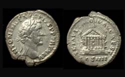 Antoninus Pius, Denarius, Temple reverse, Contemporary Forgery!